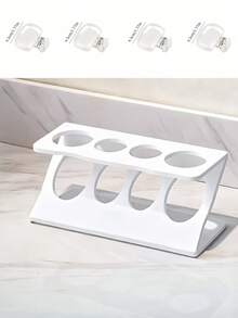 Bathroom Toothbrush Holder, Multi-Functional Drainage Rack Organizer, Bathroom And Kitchen Desktop Organizer, Tabletop Toothbrush Cup Razor Toothpaste Storage Rack, Bathroom Sink Storage, Toothbrush Holder With Slots, Bathroom Vanity Storage Rack, Can Hold Electric Toothbrush, Toothpaste And Razor, Suitable For Home Use, Storage And Organization - Multicolor - View 19