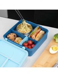 Bento Box Set With 8oz Insulated Stainless Steel Soup Jar, Suitable For School Or Office Lunch, Back To School Season - 044 Purple - View 3