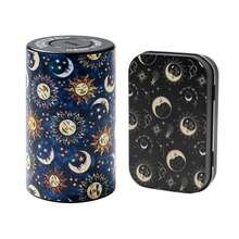 Portable Printed Pattern Storage Set. Plastic Storage Jar + Tin Storage Box. Camping & Outdoor Portable Storage Box. Home Storage Container. Fashion Accessory, Smoker Accessory. Halloween & Christmas Gift. - Multicolor - View 13