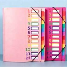 A4 Rainbow File Organizer, Large Capacity Korean Style Office Supplies | Suitable For Schools, Universities, Workplaces, Homes And Offices Colorful File Storage | Back To School Season, Office Stationery And Storage Solutions For Students, Teachers And Professionals - Multicolor - View 17