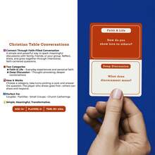 Christian Table Conversations Faith Conversation Starter Cards, Religious Question Cards For Family Dinner Church Party - Multicolor - View 4