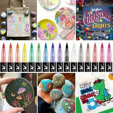 12-60 Colors Soft Tip Art Marker Set, Suitable For Painting, Coloring On Metal, Glass, Stone, Wood, Perfect As Gift, DIY Handmade Gift For Friends And Family - Multicolor - View 6