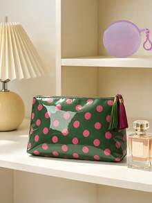 Dot Large Capacity Flowy Makeup Bag - Women's Shower Storage Bag - Portable Cosmetics Storage Bag - Travel, Business Or Home Carry-On Beauty And Miscellaneous Items Storage - Multicolor - View 6