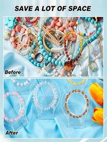 Elegant Acrylic Bracelet & Watch Display Stand Set - Transparent Multi-Functional Jewelry Storage Rack, Suitable For Desktop Storage - Perfect Gift For Men And Women, Ideal For Back To School, Jewelry Making Display & Packaging Supplies, Beading & Jewelry Making - Multicolor - View 3