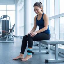 Blue Cold Compress Protective Sleeve, Double-Sided Hot/Cold Compress Wrap For Ankle, Wrist, Elbow, Calf, Cooling Ice Pack - Blue - View 5