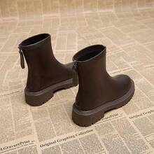 Women's Boots Ankle Boots British Style Thick Sole Ankle Boots Motorcycle Boots Mid-Calf Boots Comfortable Outdoor - Brown - View 4