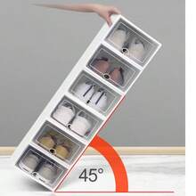 1pc Stackable Drop‑Front Plastic Shoe Storage Boxes, Clear View Dust‑Proof Shoe Organizer, Easy‑To‑Assemble Space‑Saving Shoe Container For Closet, Entryway, Under Sofa, Under Bed, Bathroom Counter - Multicolor - View 6