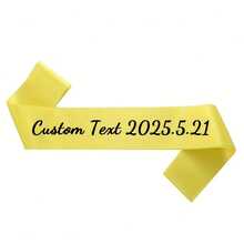 Customized Glitter Ribbon, Can Be Written According To Your Requirements, Multiple Colors, Wedding Bride Gift, Happy Birthday Ribbon, Bachelorette Party Decoration, Parade Banner, Ideal Gift For Graduation Ceremony - Multicolor - View 23