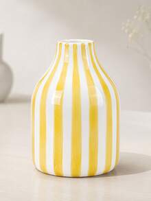 1pc Striped Bulky Diffuser Bottle, Decorative Tabletop Aromatherapy Bottle, For Bedroom Bathroom Desktop Display, Ideal For Home Office Decor - Small Round Bottle - View 8
