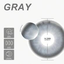 Eyeshare 1 Pair Korean Color Contacts Lenses Cosmetics Gray Lenses Beautiful Pupils - Grey - View 5