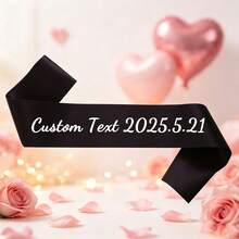 Customized Glitter Ribbon, Can Be Written According To Your Requirements, Multiple Colors, Wedding Bridal Shower Gift, Happy Birthday Ribbon, Bachelorette Party Decoration, Parade Banner, Ideal Gift For Graduation Ceremony - Multicolor - View 10