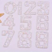 1pc Creative Rhinestone 0-9 Number Patch Sticker, Hot-Fix Rhinestone DIY Clothing, Shoes, Hats, Bags, Number DIY - 1 Pc - View 4