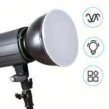 1pc Flash Light Cover, Round Fabric Cover, Photography Light Cover, Softbox, Standard Cover, Suitable For Small Lighting Fixtures - Round Lampshade - View 8