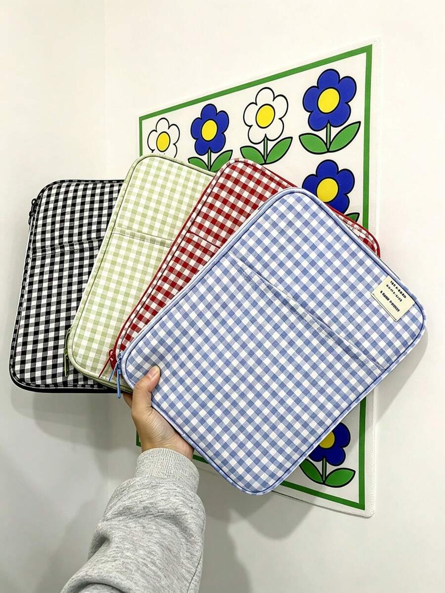 1pc Crossbody Laptop Bag, Suitable For 13-14 Inch Laptops, Compatible With 9.7-11 Inch Tablets, Pro/Air/Mini, Multi-Layer Shockproof Protective Case, Korean Style, Large Capacity Tablet Sleeve, Ideal For Office, School And Commuting Use, Protects Computer Safety, Thoughtful Gift For Friends - Multicolor - View 1