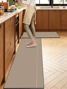 1pc Cute Cat Line Pattern Kitchen Mat, 3.5mm Soft Rubber Material, Absorbent And Easy To Clean, Suitable For Hallway, Bathroom, Living Room, Outdoor Door Mat And Toilet, All Year Round, Suitable For Various Holidays - Multicolor - View 10