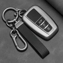 TPU Key Fob Cover With Keychain For Camry RAV4 Highlander Corolla Avalon Venza C-HR Sienna Tacoma Tundra, 360° Full Coverage Protection, Shockproof & Wear-Resistant, Clear Visual Button Design For Easy Operation - 3 BUTTON - View 6