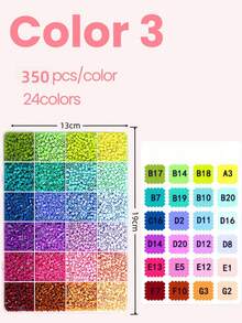 24/48/72/96 Colors Perler Beads Adult DIY Handmade Set, 350 Beads Per Color, Includes Tweezers, Square Pegboard, Ironing Paper, Colorful Keychain Decorative Accessories And Lanyard, Suitable For DIY Puzzle Handmade Jewelry, Birthday Holiday Party Handmade Enthusiasts Gift, Back To School Season Handmade Gift - A - View 18