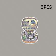 Stiker Vinyl Lucu Bertema Buku Perpustakaan Mini yang Menyeramkan - Stiker Datar 2D, Untuk Ponsel, Laptop, Koper, Hadiah, Mobil, Gelas, Helm - Film Bintang - View 12
