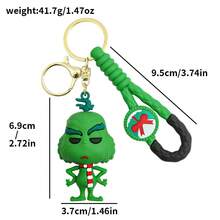 The Grinch The 3D Keychain PVC Soft Rubber Pendant Accessory Niche Decor Christmas Holiday Vibe Versatile Bag Charm - Multi-color - View 2