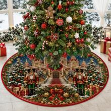 1 buah Alas Pohon Natal Motif Nutcracker untuk Pesta Permen, Dekorasi Liburan Warna Elegan, 5 Ukuran, Hadiah Liburan Unisex, Cocok untuk Dekorasi Natal di Rumah dan Pesta - Pesta Permen Nutcracker - View 7