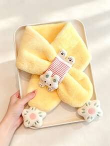 1pc Cute Rabbit Plush Scarf, Versatile Warm Neck Warmer For Autumn/Winter Daily Use - Multicolor - View 14