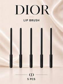Dior Lip Brush, 10*0.8cm, Available In 1/3/5-Pack, Precise Brush Head For Smooth Application, Compact And Portable, Perfect For Daily Use And Defining Lip Shape On The Go - Black - View 11