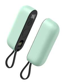 [2pcs/Set] Penghangat Tangan Musim Dingin Isi Ulang USB Magnetik yang Dapat Dilepas, Mini Portabel yang Dapat Dipisahkan, Tampilan Level Baterai, 3 Tingkat yang Dapat Diatur, Tali Pengikat Juga Berfungsi Sebagai Kabel Pengisi Daya untuk Perjalanan yang Nyaman, Masing-masing Dengan Baterai Isi Ulang 3000mAh Terintegrasi [Langkah Pengisian Daya Dapat Dilihat pada Gambar Pratinjau] - 2 bungkus - View 12