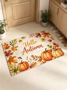 1PC Pumpkin Diatomite Absorbent Welcome Doormat, Christmas Halloween Decor Rug, Multi‑Purpose Mat For Stovetop, Coffee Station, Water Bar Counter, Indoor & Outdoor Front Door, Kitchen Home Decor Area Floor Mat - Multicolor - View 6