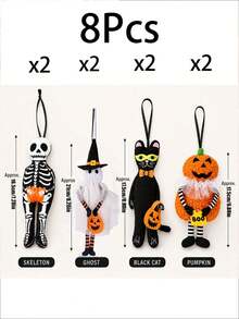 Halloween Ghost Pumpkin Pendant, Suitable For Halloween Decoration Party Scene Arrangement, Halloween Small Figurine Hanging Ornament, Suitable For Packaging Decoration And Table Centerpiece Decoration - Multicolor - View 12