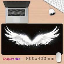 1 Pair White Wing Gaming Mouse Pad, Non-Slip Rubber Base, Perfect For Office Use And Laptop, Designed Specifically For PC Gaming Accessories - Angel Wings - View 5