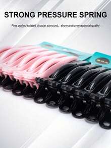 Professional Hair Crocodile Clips, No-Crease Sectioning Positioning Hair Clips, Hair Salon Haircutting, Makeup Bangs Styling Clips, Black And Pink Optional - Multicolor - View 6