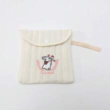 1 Cute Cartoon Embroidered Sanitary Bag, Large Capacity Portable Women's Monthly Bag, Girls' Travel Gift - Multicolor - View 12