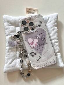 Funda de teléfono con diseño de oso y alas de película suave compatible con Apple 16/17 Pro Max/15 Pro/14, cobertura completa, protector anticaídas para mujeres - Gris - Ver 20