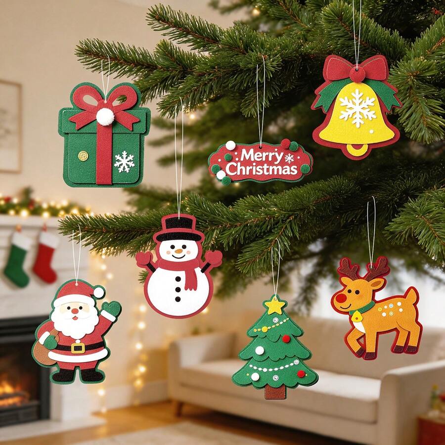 Christmas Tree Hanging Ornaments Party Decoration Hanging Decor Old Man Snowman Deer Holiday Party Atmosphere Props - Christmas - View 1