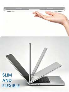 2Pcs/Set Clear Hard Shell Laptop Protective Case, Compatible With MacBook Air Pro 13 14 15 Inch A1369 A1466 A2442 A2485 M2 Model, Shockproof Anti‑Scratch Transparent Plastic Hard Cover, Slim Lightweight Laptop Accessory - View 7