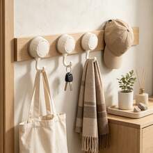 3pcs Strong Suction Cup Hooks, Suitable For Bathroom And Bedroom Organization - Sturdy And Stable, No Drilling Required, Easy Installation, Large Load Capacity, Multi-Functional Wall Storage Hooks, 3pcs Strong Suction Cup Hooks - - Hook - View 5