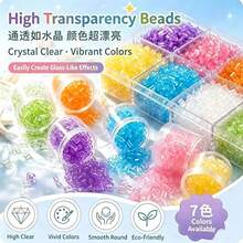 10g Refill Pack Of High Transparency 2.6mm Fusion Beads, Pure Transparent Beads, DIY Craft Material Refill Pack, Multicolor Beads, Random Packaging - Multicolor - View 1