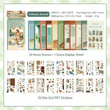 Cozy Home Scene Stickers: 20 Sheets Of PET Stickers (Including Hollow) + 11 Background Cards, Exquisite Home Landscape Mini Indoor Scenery Fun Stickers, Suitable For Planner, Scrapbooking, DIY Crafts And Aesthetic Decoration - Multicolor - View 11