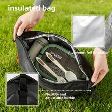 Large Capacity Insulated Cooler Bag - Portable Aluminum Foil Insulation, 2026 New Model, Essential For Outdoor Travel And Camping | Durable Zipper Closure (Non-Food Contact) - Multicolor - View 4