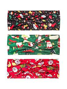3 PiecesSoft Christmas Headband Set – Versatile And Cute Hair Accessories Suitable For Daily Wear, Sports, And Casual Outfits - Multicolor - View 8