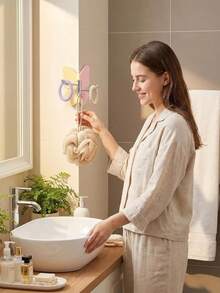 Heavy Duty Rotating Butterfly Wall Hook With Adjustable Wings And Triple Prong Hook, Suitable For Bathroom And Kitchen, Used For Hanging Towels And Kitchen Utensils - Multicolor - View 5