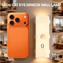 6pcs Cat Eye Motion Sensor LED Wall Lights, Rechargeable 3-Color Adjustable Night Lights, Multi-Function Smart Sensing Lights For Bedroom, Stairs, Closet, Bathroom - Multi-color - View 8