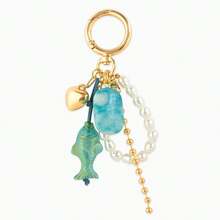 Small Fish Pearl Keychain, Multi-Layer Beaded Gold Heart Pendant, Backpack Car Key Bag Charm, Summer Beach Travel Accessory, Suitable For Straw Bags, Canvas Bags, Fashion Enthusiasts, Birthday Graduation Teacher's Day Gift - Multicolor - View 10