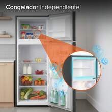 White Westinghouse  Refrigerador Frigobar 4.4 pies 125L Modelo WWCR44125LHS Top Mount Control mecánico de temperatura  Puerta reversible y Luz interior  Condensador interno Pata ajustable - Gris - Ver 5