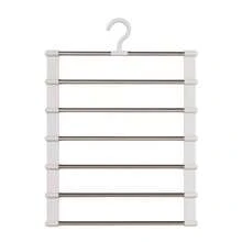 1pc Space-Saving Stainless Steel Folding Pants Hanger, Suitable For Jeans, Leggings And Wide-Leg Pants, Closet Organizer - Multicolor - View 13