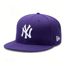 Topi Baseball New Era 9FIFTY dengan Pinggiran Datar yang Dapat Diatur, Topi Fashion Unisex 72119 - Purple - View 11