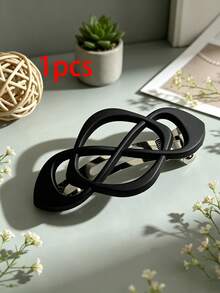 4PCS/1PC Elegant Minimalist Hollow Cross Geometric Hair Clips Spring Clips Barrette Ponytail Clips For Women, High-End Versatile Spring Clips Half-Up Top Clip High Ponytail Hair Clips For Outings, Parties, Travel, Photography, Home, Commute, Versatile High-End Hair Accessories, Holiday Gift - Multicolor - View 12