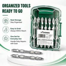 10pcs/1pc Carbon Steel Double-Ended Screwdriver Bits, Magnetic Electric Drill Screwdriver Bits, Electric Impact Screwdriver Bits, Christmas Gift - Multicolor - View 7