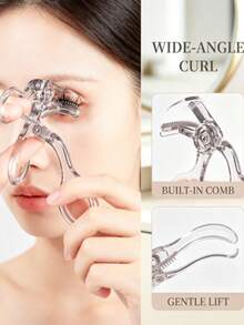 Portable Wide‑Angle Eyelash Curler With Built‑In Fine Comb, Universal Fit For All Eye Shapes, Battery‑Free Manual Design, Beginner‑Friendly Makeup Tool, Gently Lifts And Creates Long‑Lasting Curls Without Damaging Lashes For Women - Multiple Styles - View 4