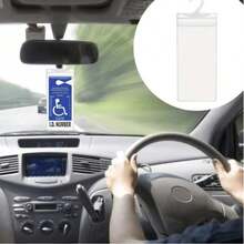 1pc Disabled Slogan Hook Bag, PVC Transparent Disabled Card Parking Slogan Storage Bag (Card Not Included) - A - View 7